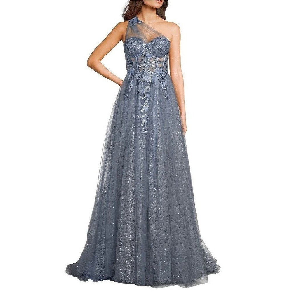 Gianni Bini Sequin‎ Floral Corset Halter Fairy Whimsygoth Prom Dress Juniors 9